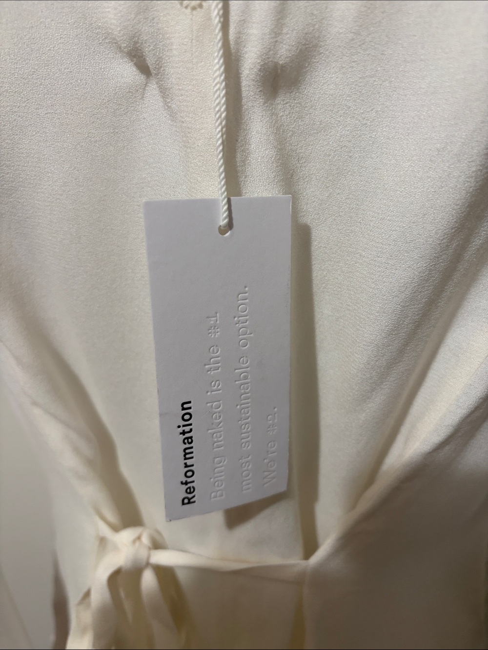 Reformation Cristina Sleeveless Blouse Ivory New - Picture 11 of 15